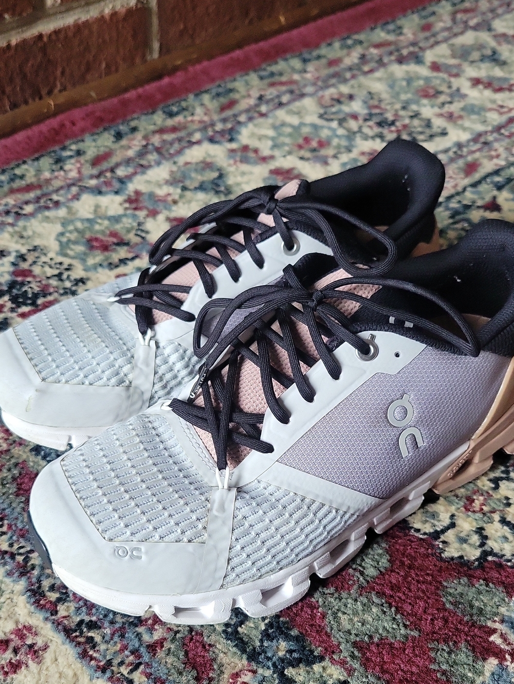 On Running Women's Sneakers in Light Gray, Pink and Black